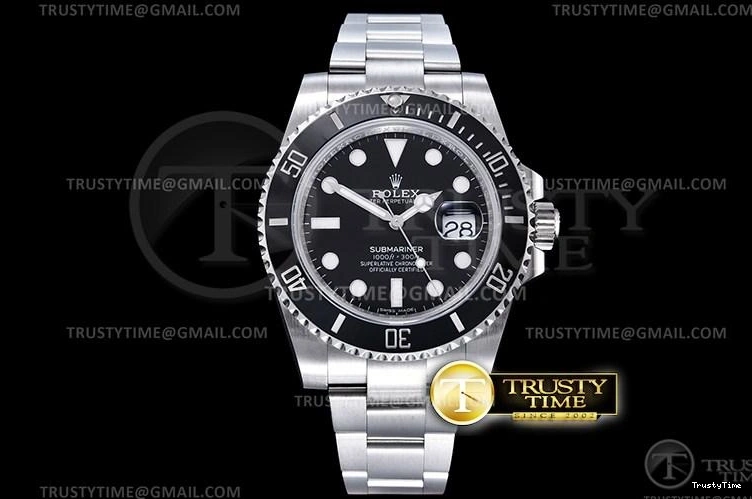 0127 ROLSUB0282 – Submariner 116610LN 904L SS SS Blk V2S ZZF SA Durable 1037